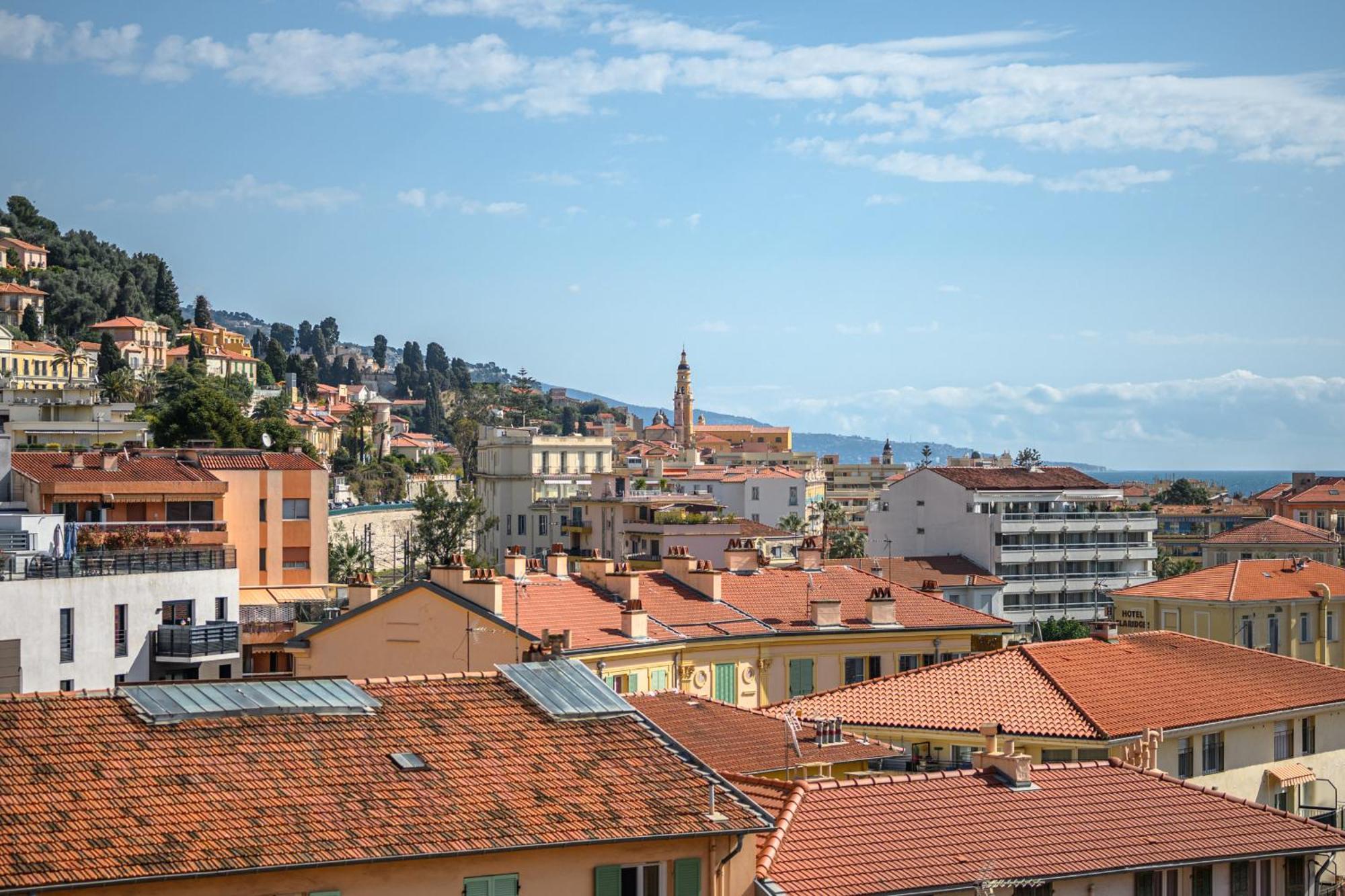 'L'Alicante Proche' Gare, Terrasse, Vue Mer Menton Eksteriør bilde